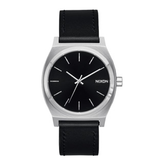 Nixon Time Teller Leather Silver Black (NXA1373625-00) นาฬิกาข้อมือผู้ชายและหญิง สีดำ/เงิน