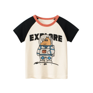 27kids เสื้อยืดเด็ก 9407 แรด อวกาศ EXPLORE สำรวจ