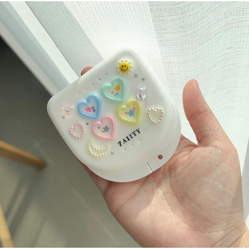 กล่องใส่รีเทนเนอร์ Baby Heart (งานเคลือบเรซิ่น)