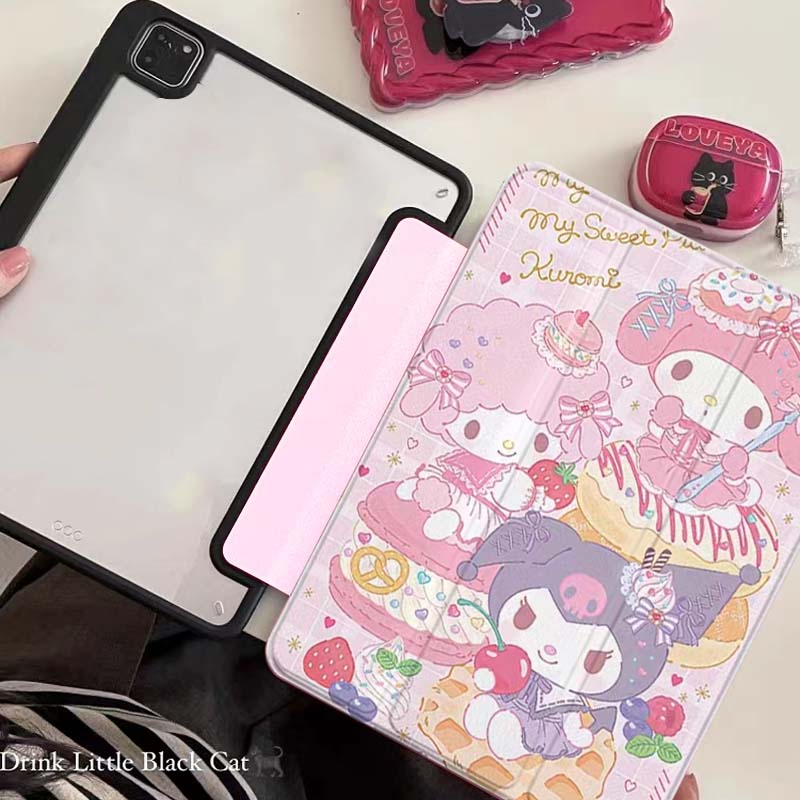 case for เคส gen 10gen5/gen6 9.7 gen7/8/9 10.2 Air4/Air5 10.9 pro11 2018/2020 ชาร์จปากกาด้านขวา วัสดุอะคริลิค เคสไอแพด