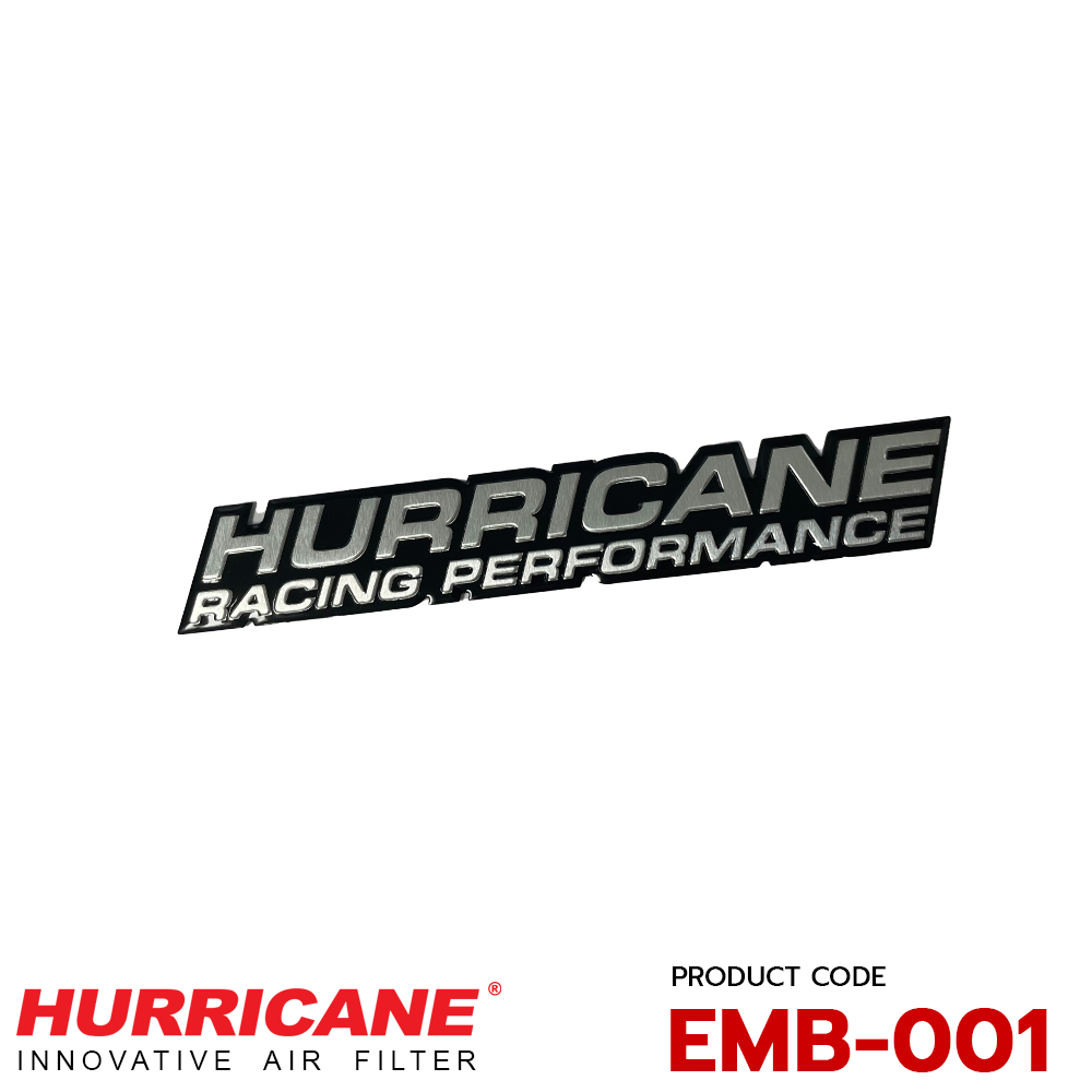 เฮอร์ริเคน เพลทอลูมิเนียม HURRICANE มอเตอร์ไซค์ EMB-001 ยาว 10 cm สูง 1 cm