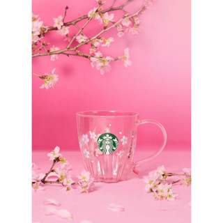 starbucks pink sakura glass 14 oz ส่งฟรี!!