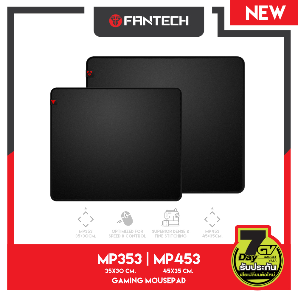 Fantech Agile Gaming Mousepad มี 2 รุ่น MP353 ขนาด 35cm และ MP453 ขนาด 45cm แผ่นรองเม้าส์ แบบสปีด fo