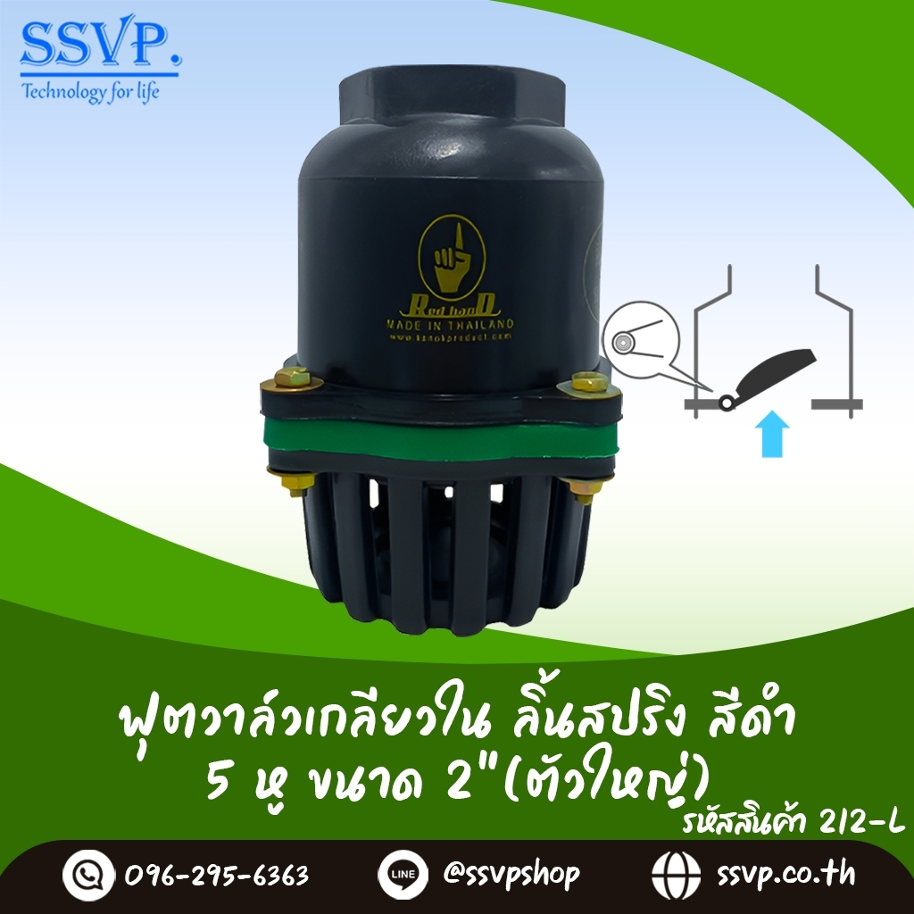 ฟุตวาล์วเกลียวในลิ้นสปริง ขนาด 2