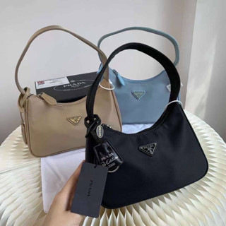 PRADA HOBO MINI TESSUTO NYLON BAG กระเป๋าถือ สะพายไหล่ แบรนด์ปราด้า ไนล่อน