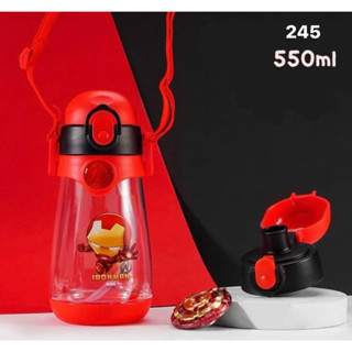 Disney ถ้วยน้ำเด็กอนุบาลพร้อมถ้วยน้ำฟางสำหรับเด็กเรียนหญิงและชาย 550 ml.