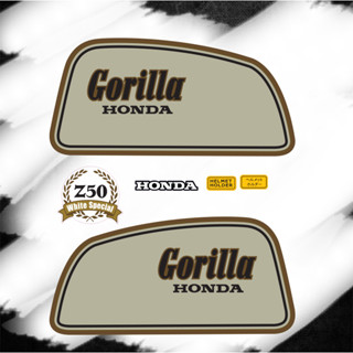 sticker ติดถังน้ำมัน honda gorilla white