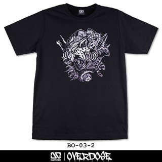 Overdose T-shirt เสื้อยืดคอกลม สีดำ รหัส BO-03-2(โอเวอโดส)