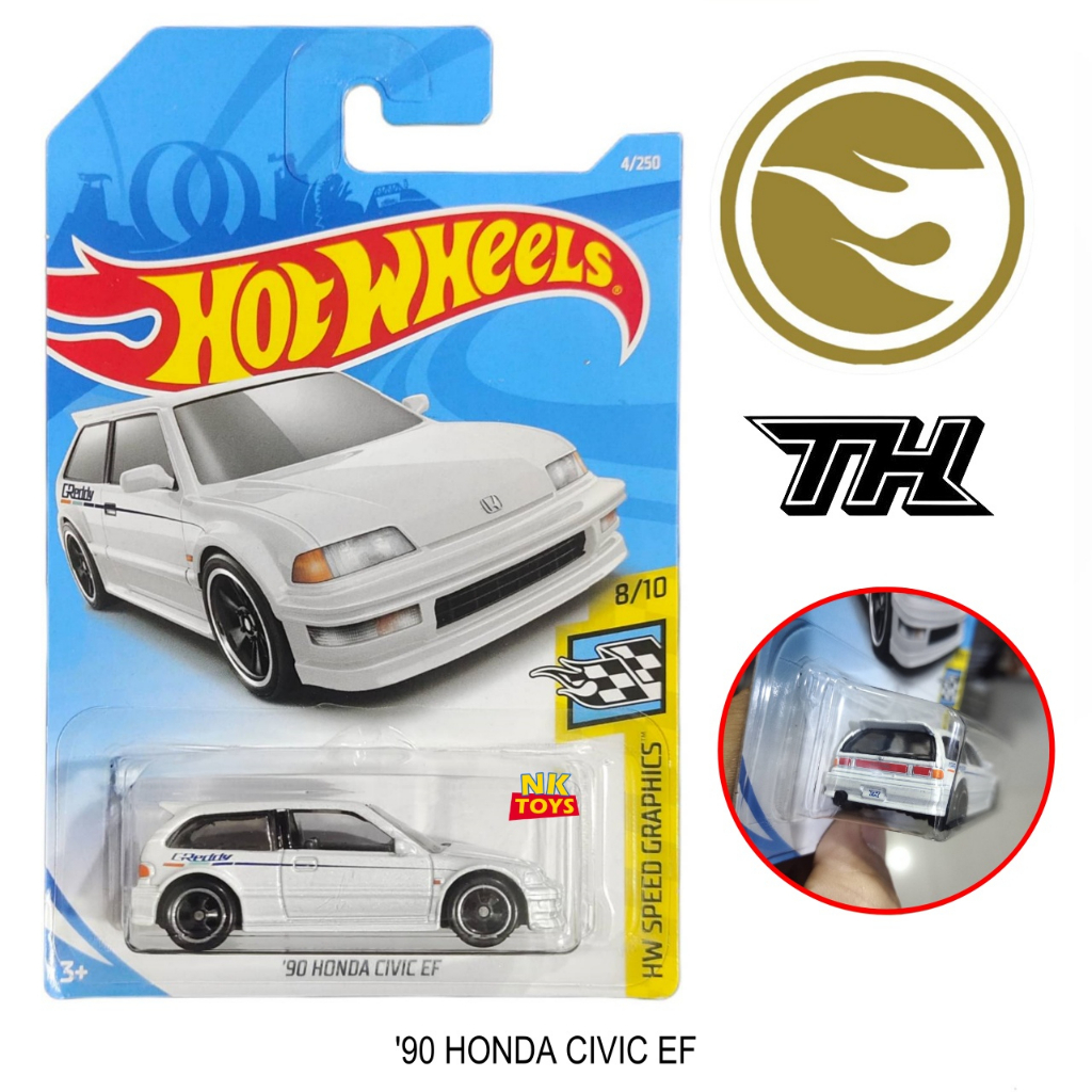 '90 HONDA CIVIC EF (STH) ( SUPER TREASURE HUNT STH ) โมเดลรถเหล็ก Hot wheels ขแงแท้ โมเดลรถเหล็ก hot