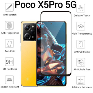 Redmi Note12 5Gตรงรุ่น(ส่งในไทย)ฟิล์มกระจกเต็มจอ Xiaomi Poco X5 5G/Poco X5Pro 5G/Redmi Note12Pro/Redmi Note 12Pro Plus