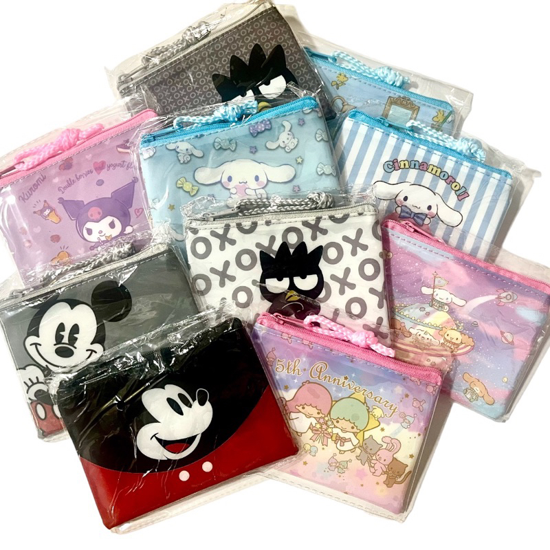 กระเป๋าสตางค์ ใส่เหรียญ Sanrio ซองซิปลายการ์ตูน ซองใส่ตังค์ 🍭🎀