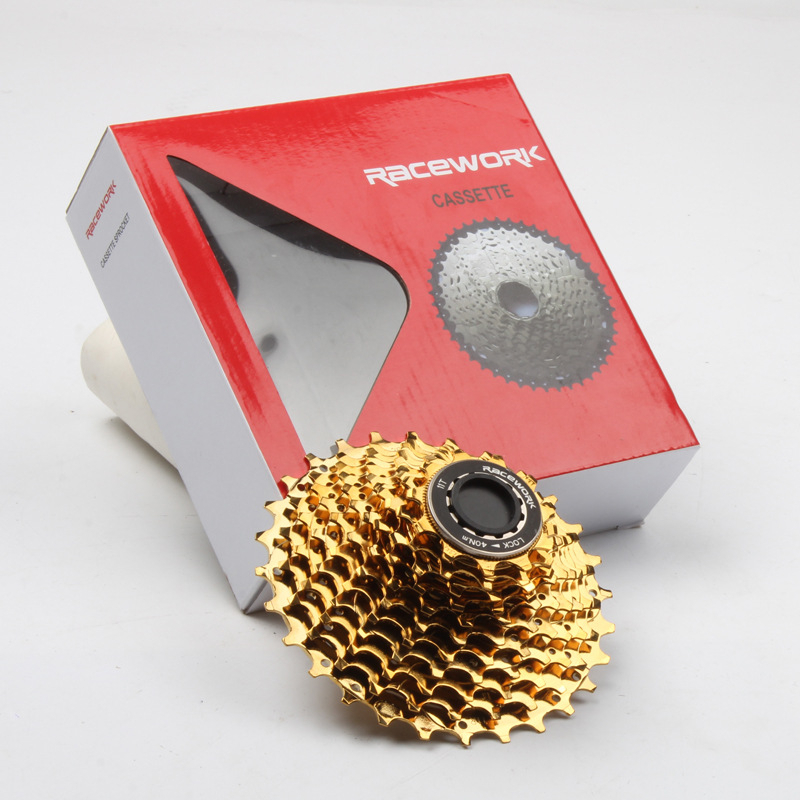 Racework เฟืองหลังจักรยาน 11sp 11-28T 11-32T สีทอง