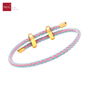 NGG Cable Stainless Slidelock Bracelet &amp; Lucky Ball สร้อยข้อมือลายถัก พร้อมอุปกรณ์ตกแต่ง