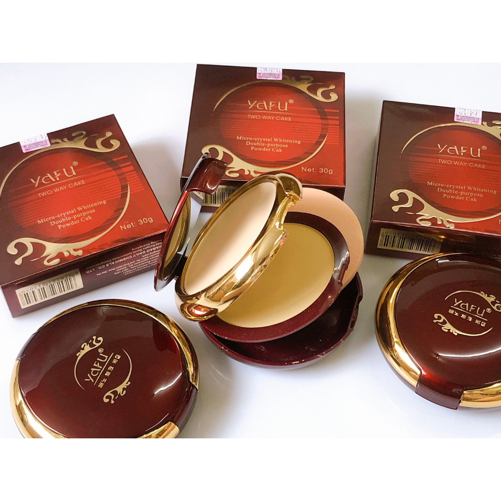 YAFU แป้งยาฟูแท้✔รุ่น Original ปกปิดริ้วลอย คุมมันกันแดดได้ดี (ผสมรองพื้น) ขนาด30g NO.988
