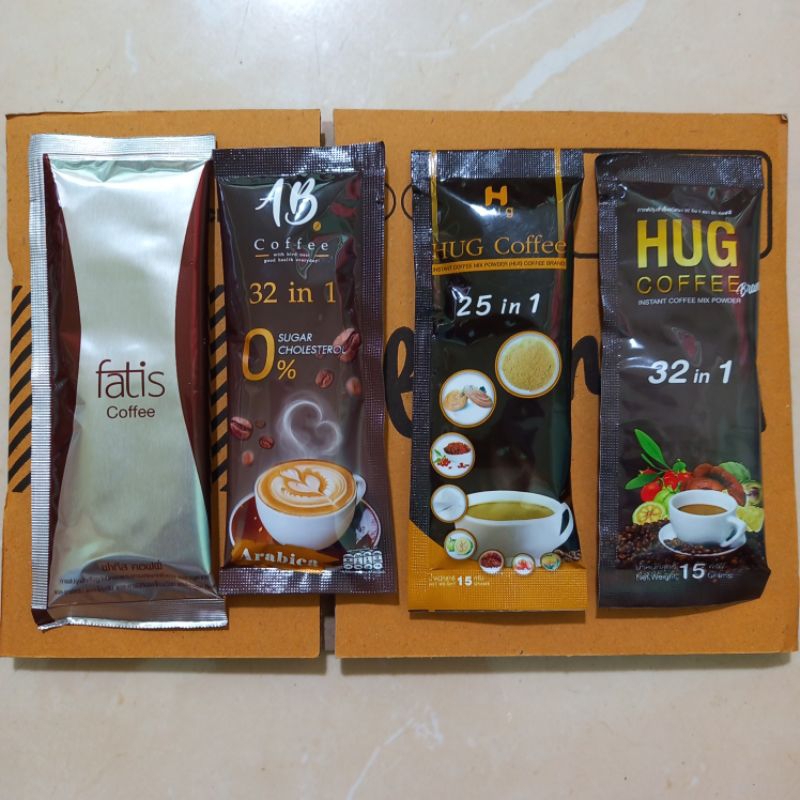 ราคาต่อซอง fatis,ab,hug25,hug32 กาแฟสุขภาพ