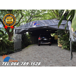 เต็นท์จอดรถสำเร็จรูป CARSBRELLA รุ่น TWIN A  สําหรับรถยนต์ขนาดเล็ก-กลาง สามารถจอดรถได้ 2 - 3 คัน‎