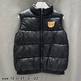 Moschino Gilet Vest Black Bear ดำ เสื้อกันหนาว แขนกุด หมี มอสชิโน่ เสื้อกั๊ก แบรนด์เนม น่ารัก ไปเที่ยว เด็กโต ผู้หญิง