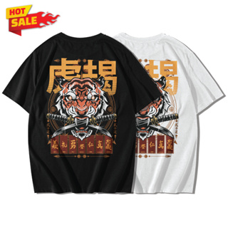 SAMURAI TIGER เสื้อยืดแขนสั้นคอกลม Cotton 100% สกรีนลาย