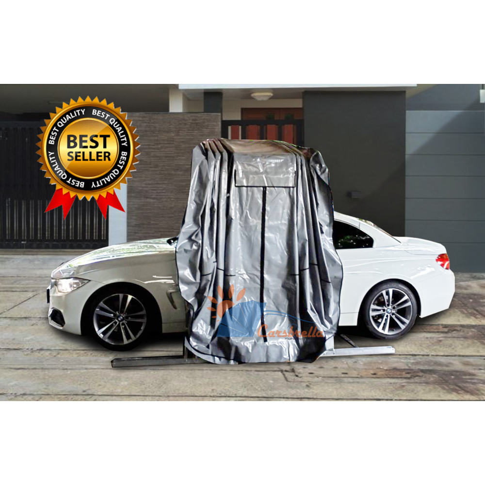 เต๊นท์จอดรถสำเร็จรูปพับเก็บได้ CARSBRELLA รุ่น RAINBOW SIZE S สำหรับรถที่มีขนาดเล็ก ป้องกันรังสี UV 