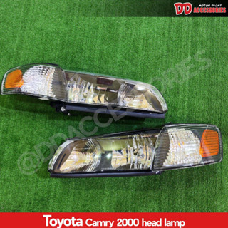 ไฟหน้า camry 2000 2001 ไฟหน้า+ไฟมุม 4 ดวง ขายยกชุด โคมดำ