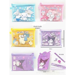 พร้อมส่ง // ชุดเครื่องเขียน พร้อมกระเป๋าดินสอใส่ ลาย Sanrio ซานริโอ้