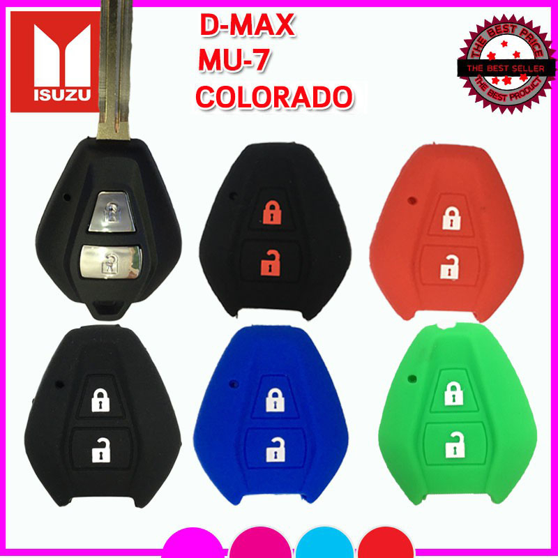 ปลอกกุญแจหุ้มรีโมทรถอีซูซุ  Isuzu D-MAX/ MU-7/COLORADO เคสซิลิโคนหุ้มรีโมท ซองซิลิโคนใส่กุญแจกันรอยกันกระแทก ยางหนานุ่ม