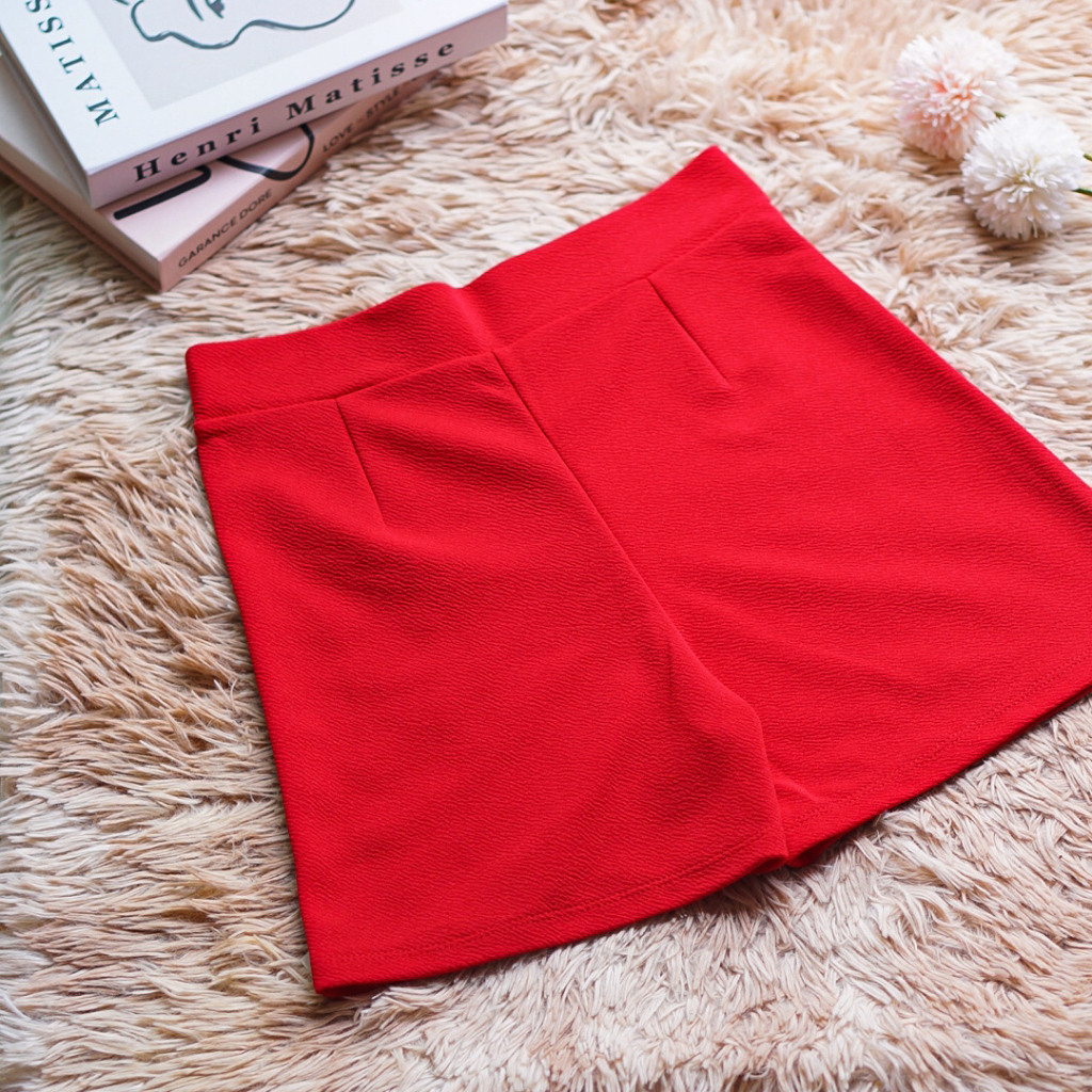 🔥กางเกงแฟชั่นเอวสูง🔥SANO เอวยางยืด เนื้อผ้าใส่สบาย ไม่บาง ขาสั้นเอวสูง แบบสวม