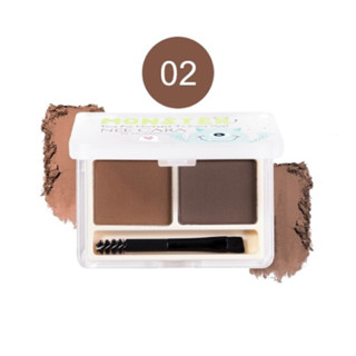 NEE CARA เขียนคิ้วแบบฝุ่น MONSTER BROW POWDER 02