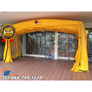 เต็นท์จอดรถสำเร็จรูป CARSBRELLA รุ่น TWIN B‎ ‎สําหรับรถยนต์ขนาดเล็ก-กลาง สามารถจอดรถได้ 2-3 คัน‎