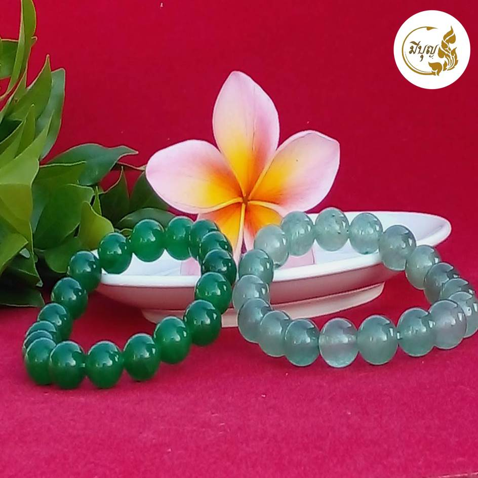 กำไลหยก สร้อยข้อมือหินนำโชค เสริมดวง เสริมทรัพย์ โชคลาภ หินแห่งความสงบสุข