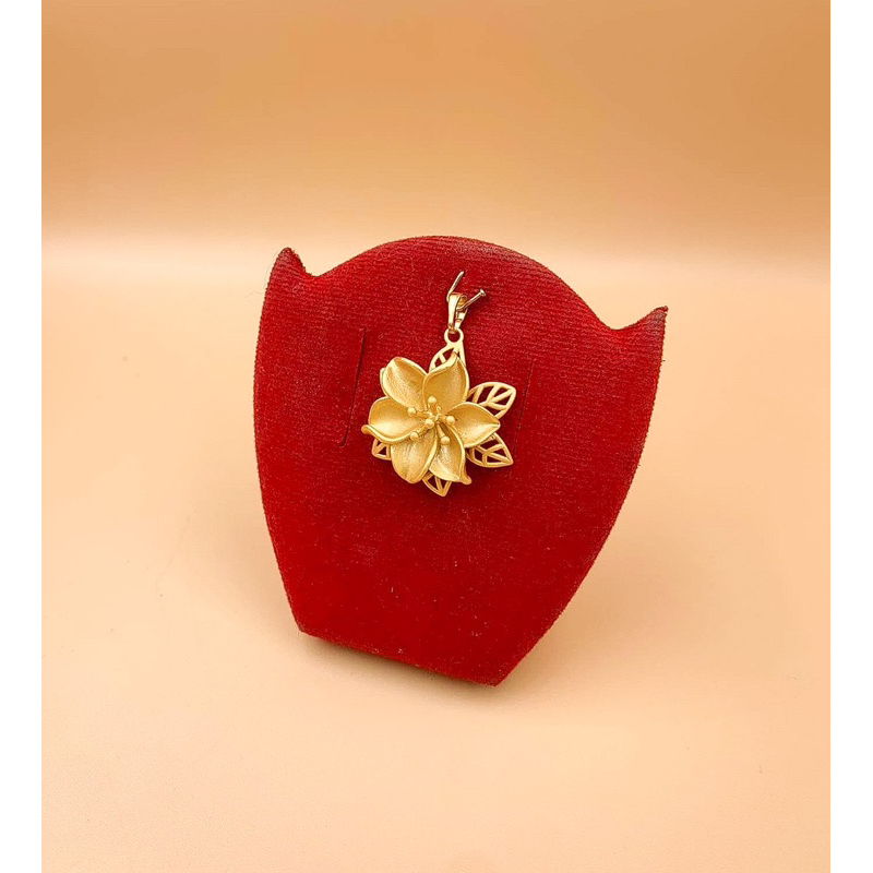จี้ทองล้วน ลายดอกพิกุล ขนาดเท่าเหรียญ2บาท หนัก50สตางค์ งานสวย ไม่ลอก ไม่ดำ บริการเก็บเงินปลายทาง