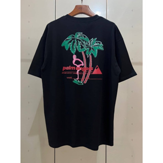 PALM ANGELS SKI CLUB LOGO-PRINT T-SHIRT เสื้อยืดคอกลมแขนสั้น แบรนด์ปาล์มแองเจิล