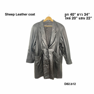 Sheep Leather Coat &amp; jacket vintage วินเทจเสื้อหนังแท้ทรงยาว รุ่นนี้หายาก อก 40 ยาว 34 ตัดเย็บดีไม่มีตำหนิ  D82.b12