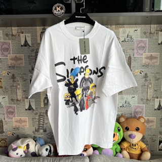 B บีบี Balen 2022 (พร้อมส่ง) The Simpsons Barcode PDF Dry Clean Tshirt (เกรดพรีเมี่ยมพร้อมส่ง) บาเลน Demna Gvasalia