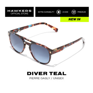 HAWKERS x Pierre Gasly Carey DIVER TEAL Sunglasses for Men and Women, Unisex. UV400 Protection. Official Product designed in Spain HDIV23CLXG