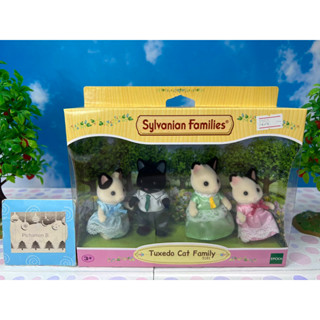 Sylvanian Families Tuxedo Cat Family ซิลวาเนียน แฟมิลี่ ครอบครัว แมว ทักซิโด้ มือ1