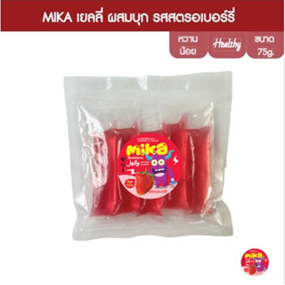 MIKA เจลลี่บุก รสสตอเบอร์รี่ 75g x6 (1ถุง มี 5ซอง) (FJ0019) Konjac jelly strawberry flavor เด็กทานได้ ผู้ใหญ่ทานดี เจลลี่สติ๊ก ฉีกทานได้ทันที