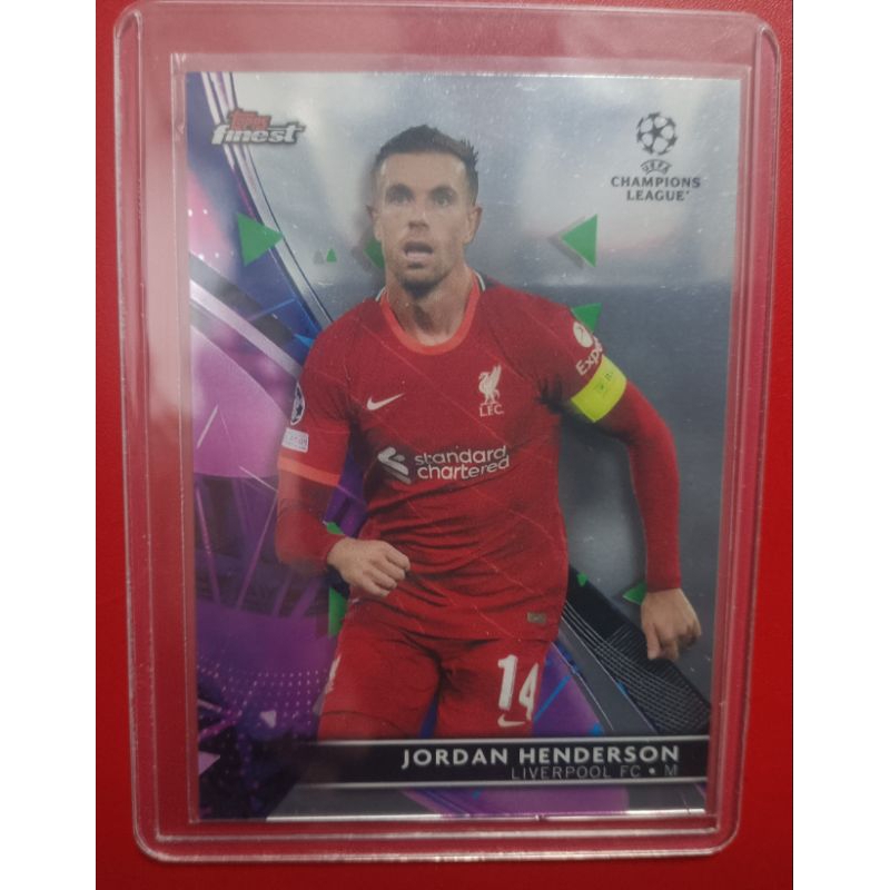 Jordan Henderson card soccer base Topps finest 21-22