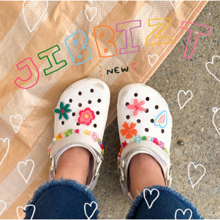 amuse stuff-flower jibbizt for crocs ที่ติดรองเท้าcrocsลายดอกไม้