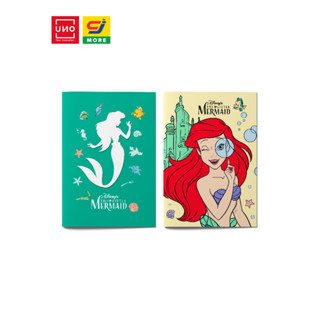 UNO สมุดริมด้าย A6 สมุดโน๊ต Disney Mermaid ลิขสิทธิ์แท้