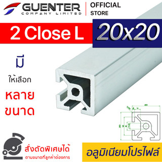 อลูมิเนียมโปรไฟล์ 20×20 2 Close L มีหลายขนาด (สั่งตัดได้) ยาวสุด 1 เมตร สินค้ามาตรฐาน คุณภาพดี ราคาถูกสุด [ALPC-22-2CL]