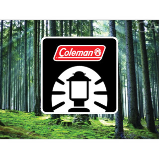 ⛰🏕สติ๊กเกอร์แคมป์ปิ้ง สติ๊กเกอร์แคมป์ ลาย Coleman เหลี่ยม