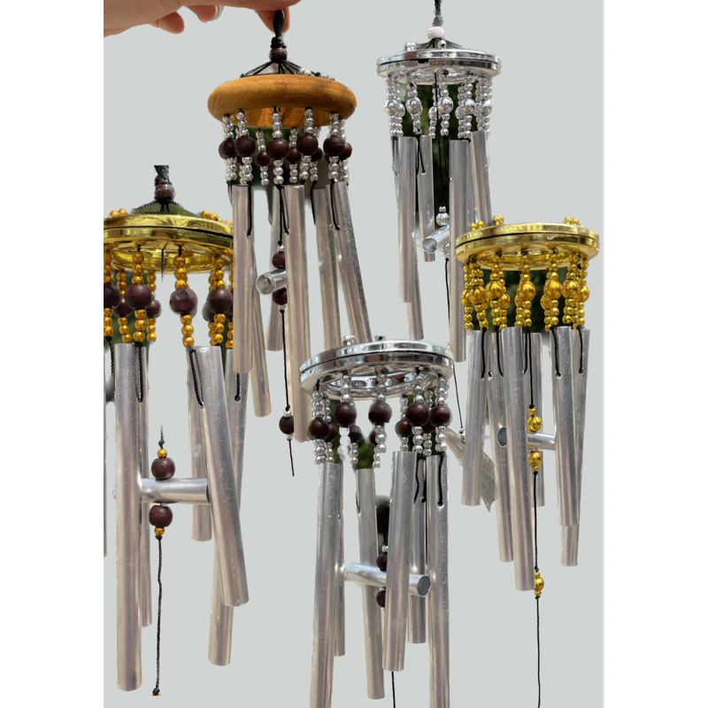 โมบายแขวนมงคล กระดิ่งลมโมบายเปล่า 6 แท่ง ตกแต่งบ้าน ❤️