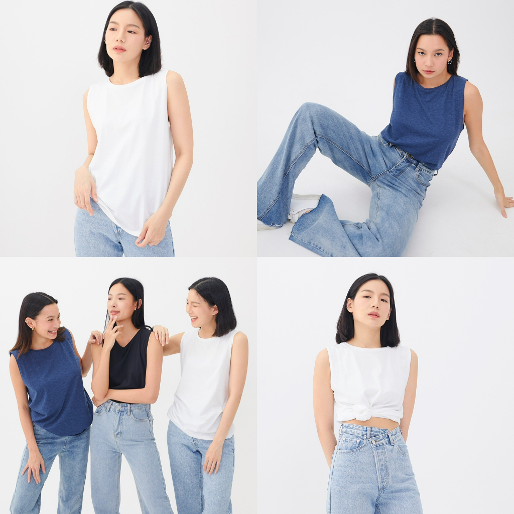 picht Sleeveless Classic neck เสื้อยืดแขนกุด คอกลม
