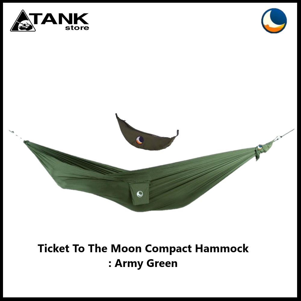 Ticket To The Moon Compact Hammock เปลญวนขนาดกระทัดรัด 3.2x1.55 ม. เบา สบาย พับเก็บได้เล็ก รับน้ำหนักได้มาก ใช้งานง่าย