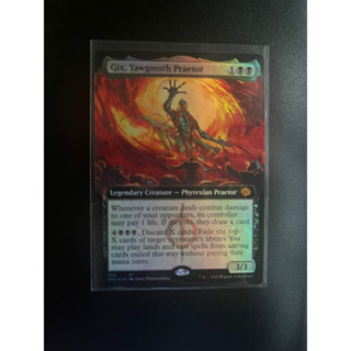 การ์ด MTG Gix, Yawgmoth Praetor Foil Extend Black Magic the gathering EDH รุ่น BRO สภาพ Nm