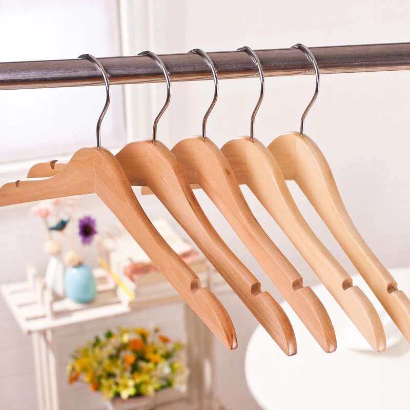 Double.thai ไม้แขวนเสื้อไม้ ไม่มีก้าน(12 ชิ้น/ 6 ชิ้น)45cm Y-05