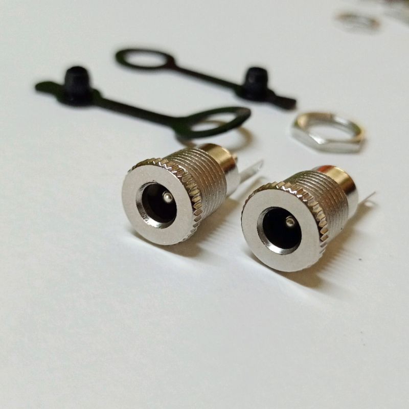 หัวแจ็ค Plugs DC Jack Dc Cable Plugs 5.5 × 2.5 mm 5.5×2.1 mm.แจ็คตัวเมีย แจ็คสแตนเลส พร้อมฝาปิดกันน้