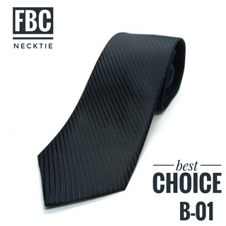 B-01 เนคไทแบบซิป สีดำ ไม่ต้องผูก ดีไซน์ทันสมัย เหมาะกับทุกโอกาส Men Zipper Tie Lazy Ties Fashion (FBC BRAND)