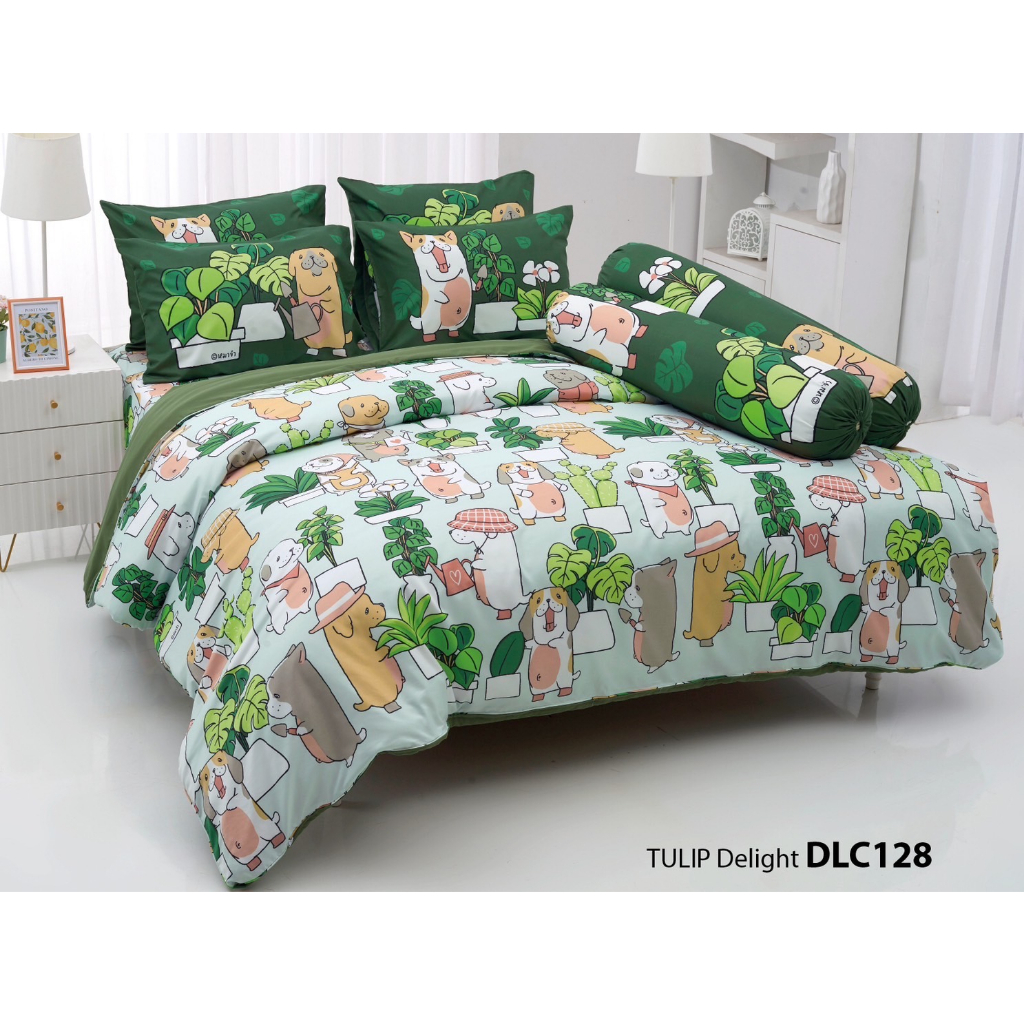 TULIP DELIGHT (DLC128) ชุดเครื่องนอนทิวลิปดีไลท์ ลายการ์ตูนลิขสิทธิ์ ลายหมา Dogs ลายหมาจ๋า
